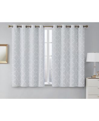 Шторы HLC.me Versailles Lattice Flocked, светонепроницаемые и теплоизоляционные, набор из 2 шт.