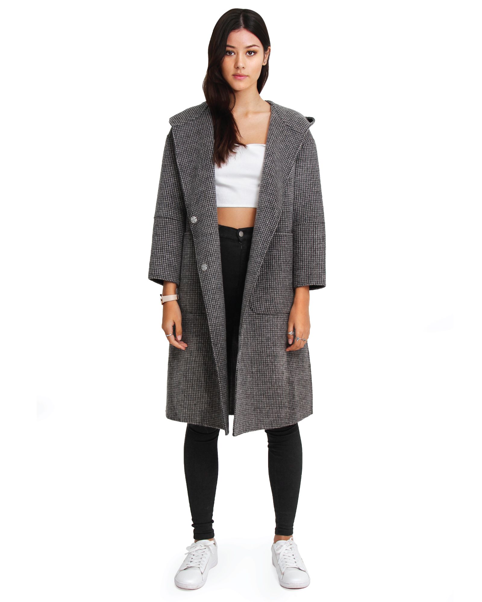 Belle & Bloom Women's Walk This Way Wool Blend Oversized Coat
