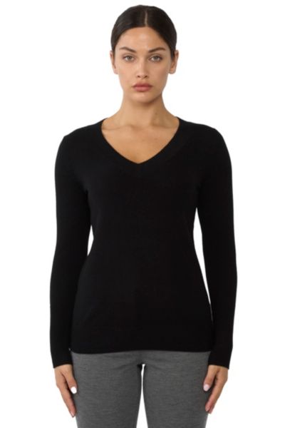 JENNIE LIU Женский джемпер из кашемира Ava V Neck