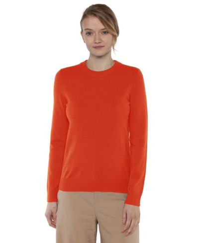 Джемпер JENNIE LIU Women's 100% Pure Cashmere Long Sleeve Crew Neck Pullover