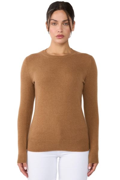 JENNIE LIU Women's 3-ply Cashmere Crew Neck Sweater