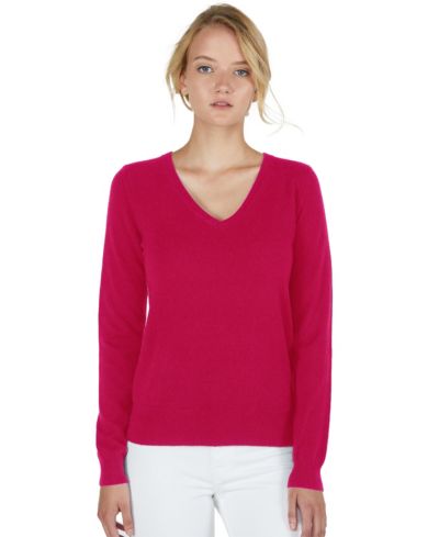 Женский кашемировый джемпер JENNIE LIU Women's 100% Pure Cashmere Long Sleeve Pullover V Neck Sweater