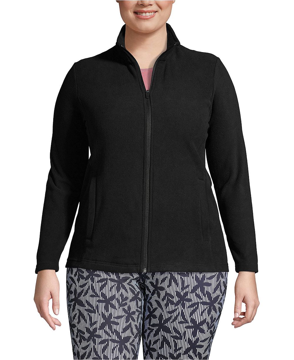 Lands' End Plus Size Anyweather Fleece Full Zip Jacket