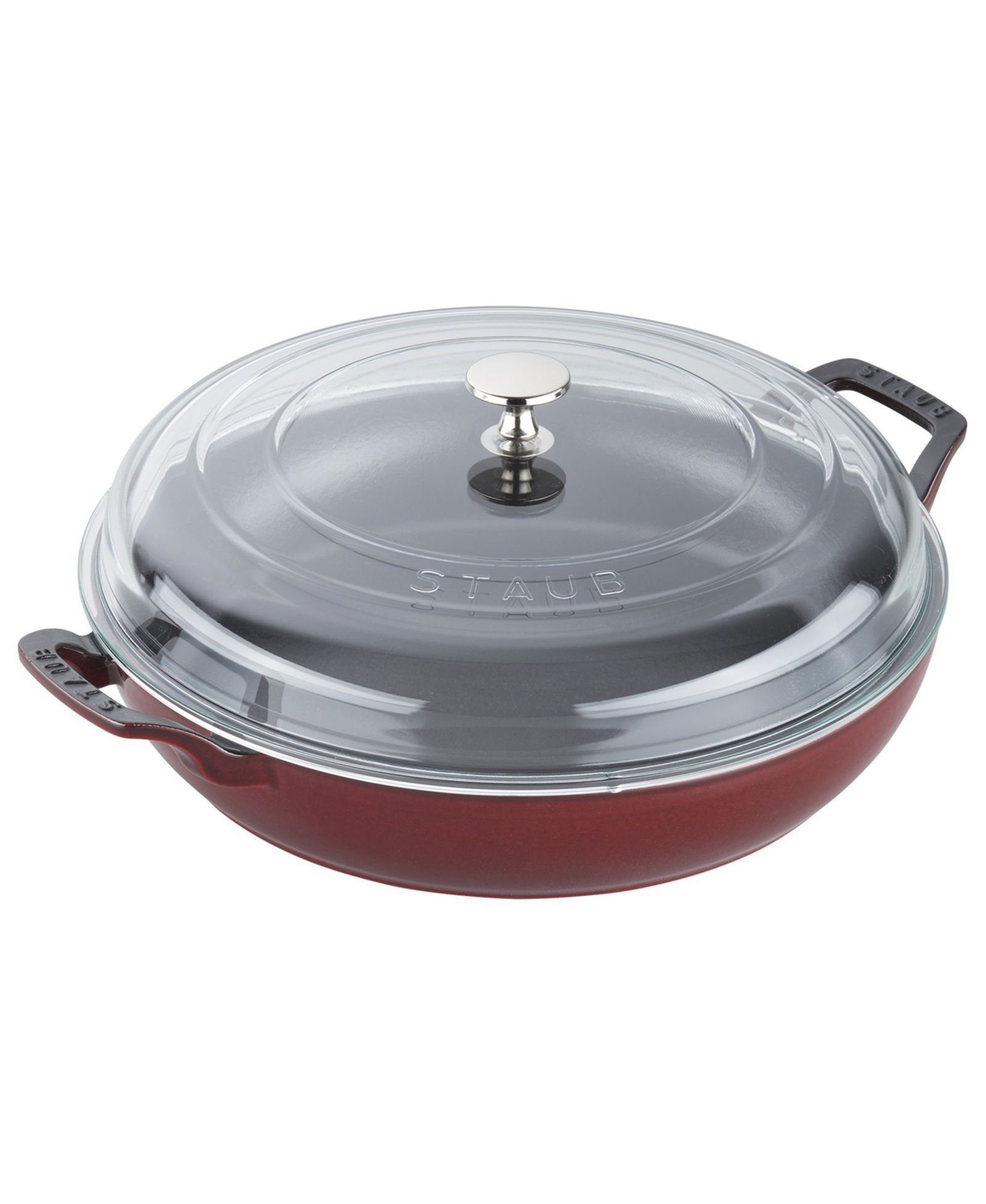 Staub Cast Iron 3.5-Quart Braiser with Glass Lid