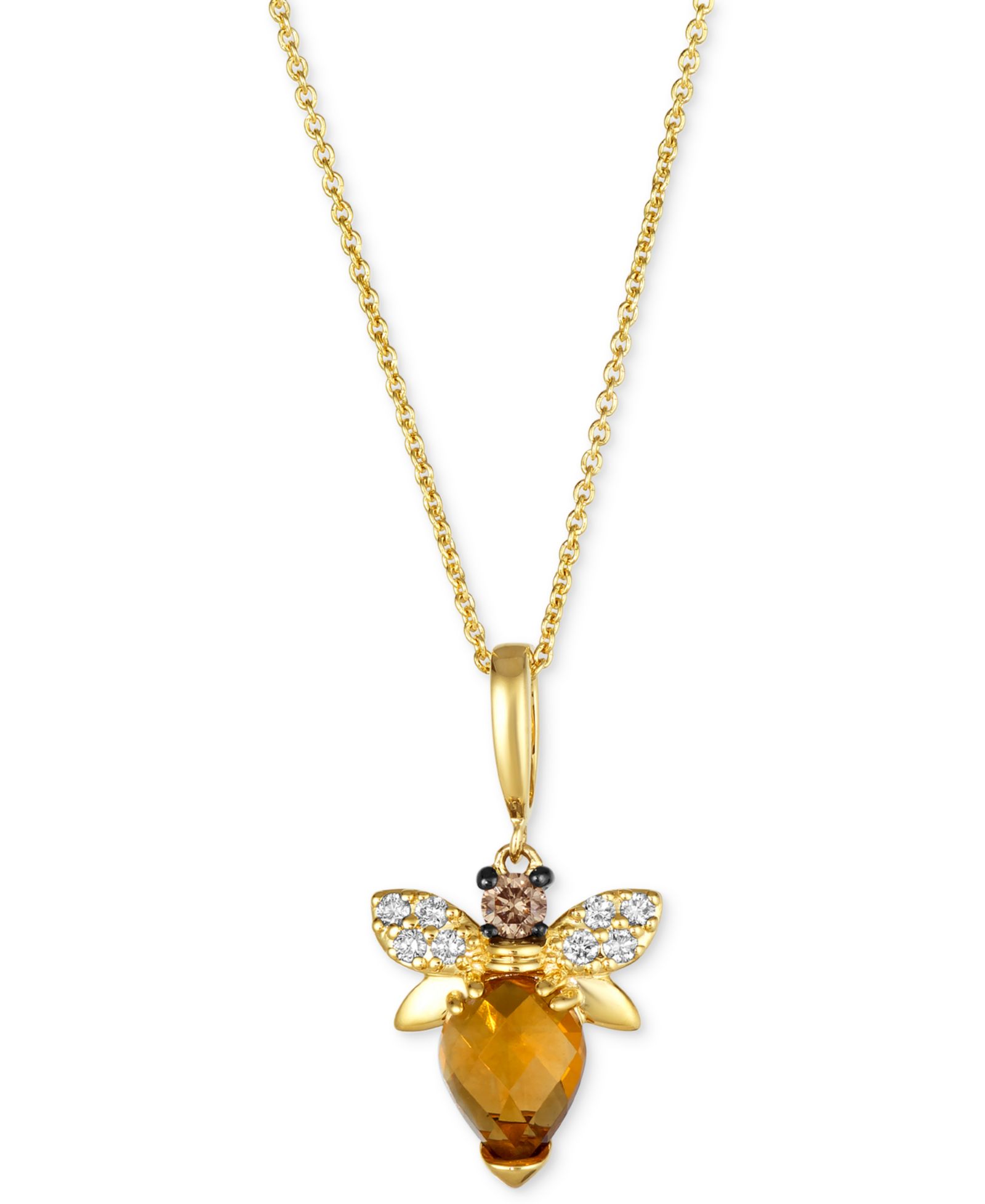 Подвеска-кулон Le Vian Chocolatier® Cinnamon Citrine и Diamond в 14k Gold