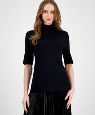 Женский полупрозрачный свитер Anne Klein с высоким воротником
