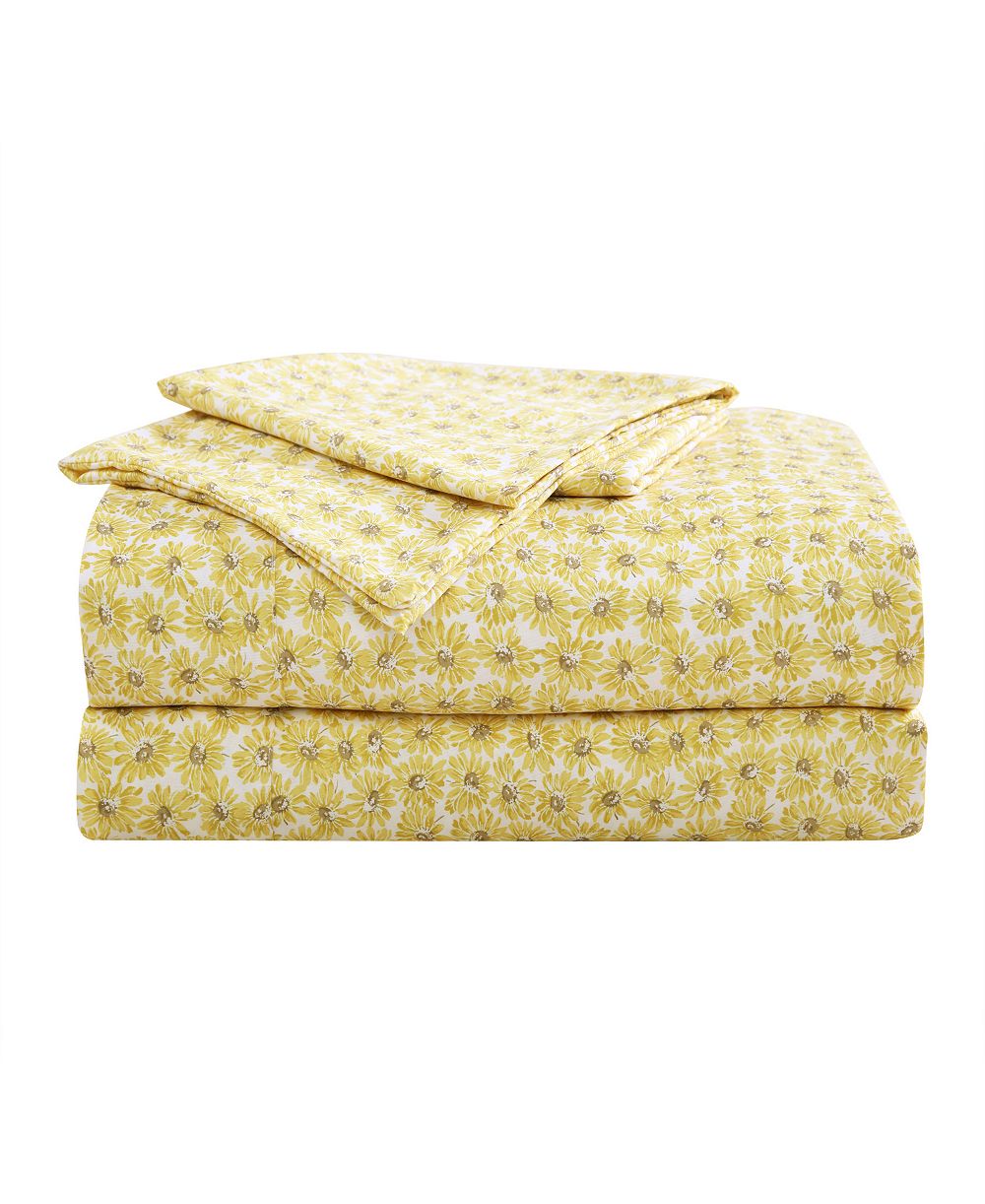 Betsey Johnson Sunflower Field Microfiber 4-Pc. Sheet Set, Queen