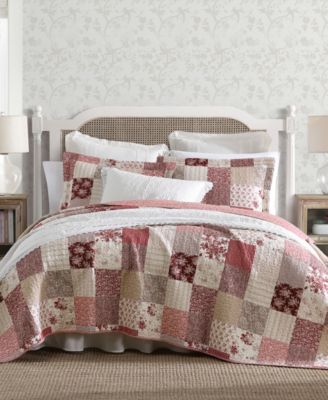 Laura Ashley Celina Хлопковый двусторонний комплект из 2 стеганых одеял, Twin