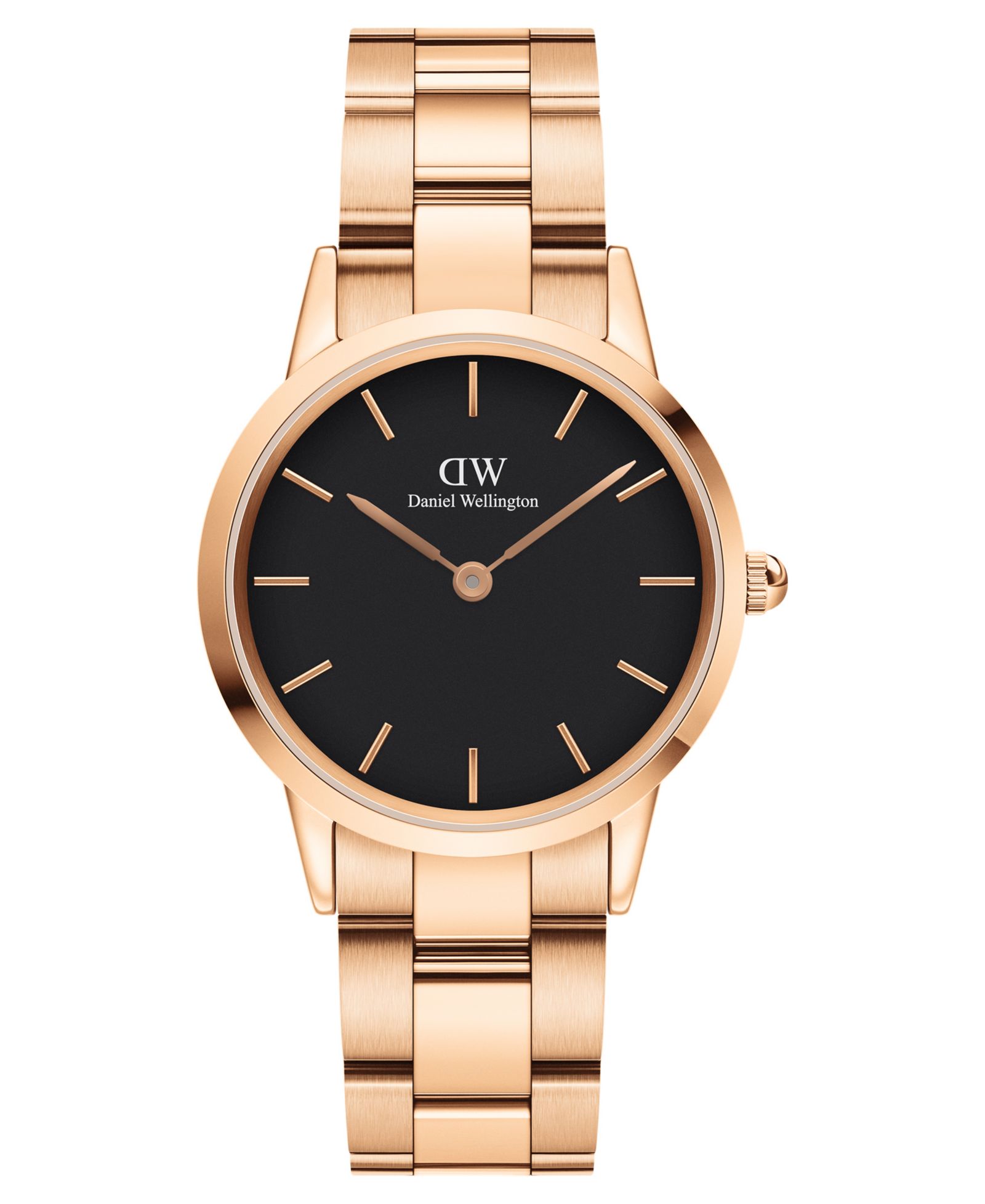 Женские часы Daniel Wellington Iconic Link из розового золота и стали 32mm