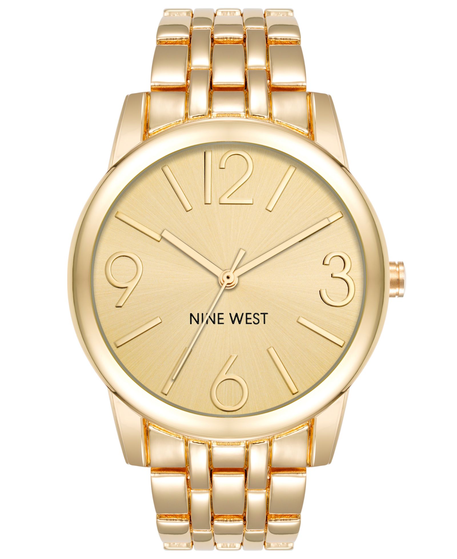 Женские наручные часы Nine West Quartz Gold-Tone Alloy Link, 39mm