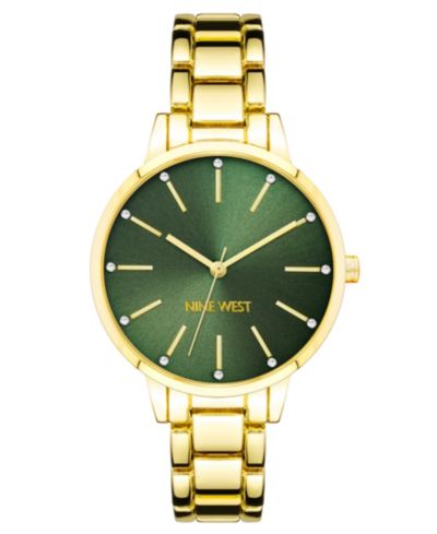 Nine West Women's Quartz Gold-Tone Alloy Link Bracelet Watch, 36mm