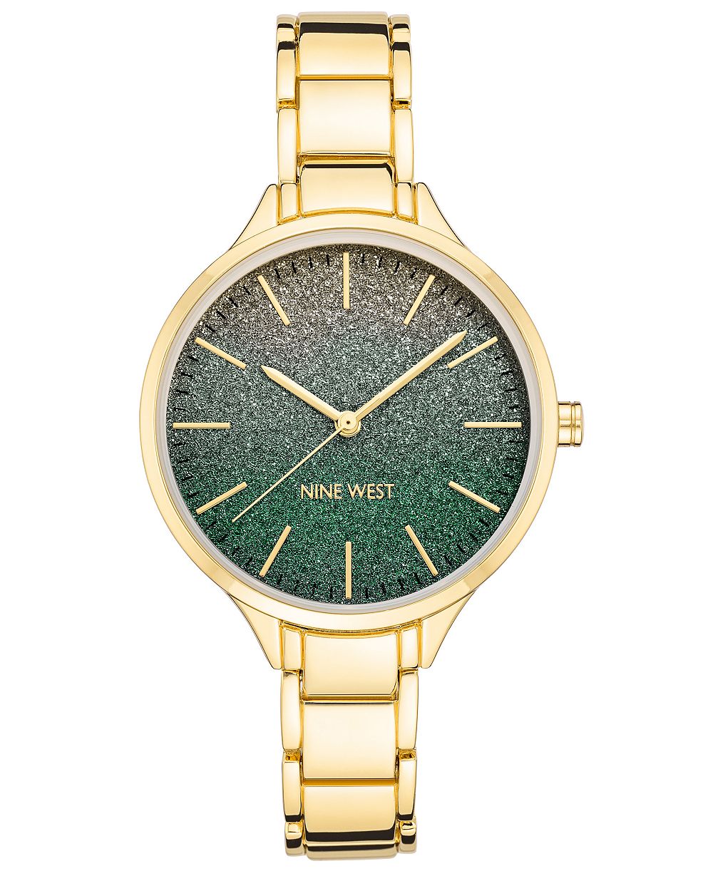 Nine West женские наручные часы Quartz Gold-Tone Alloy Link 36mm