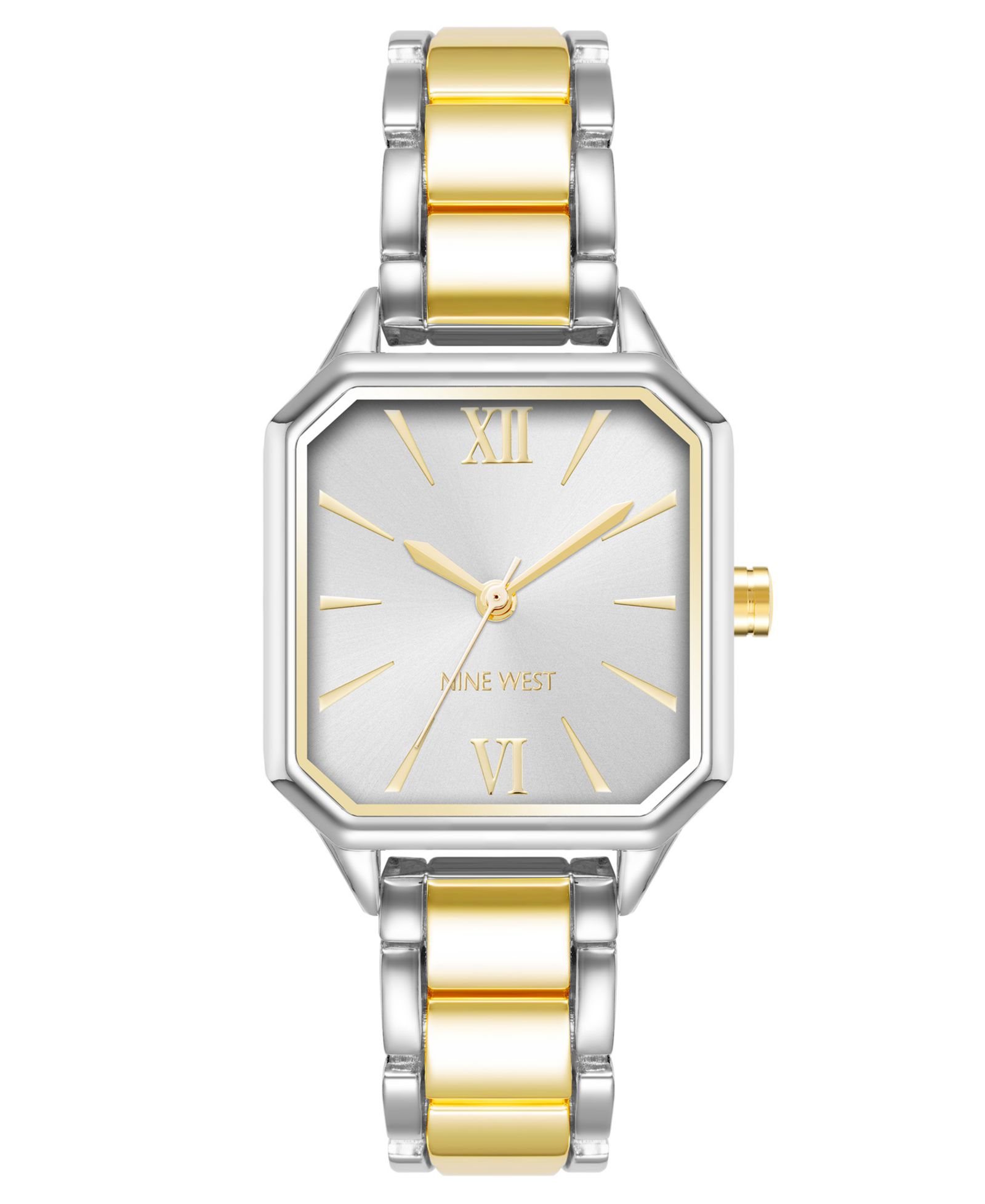 Nine West Женские наручные часы Quartz Square Two-Tone, 27mm
