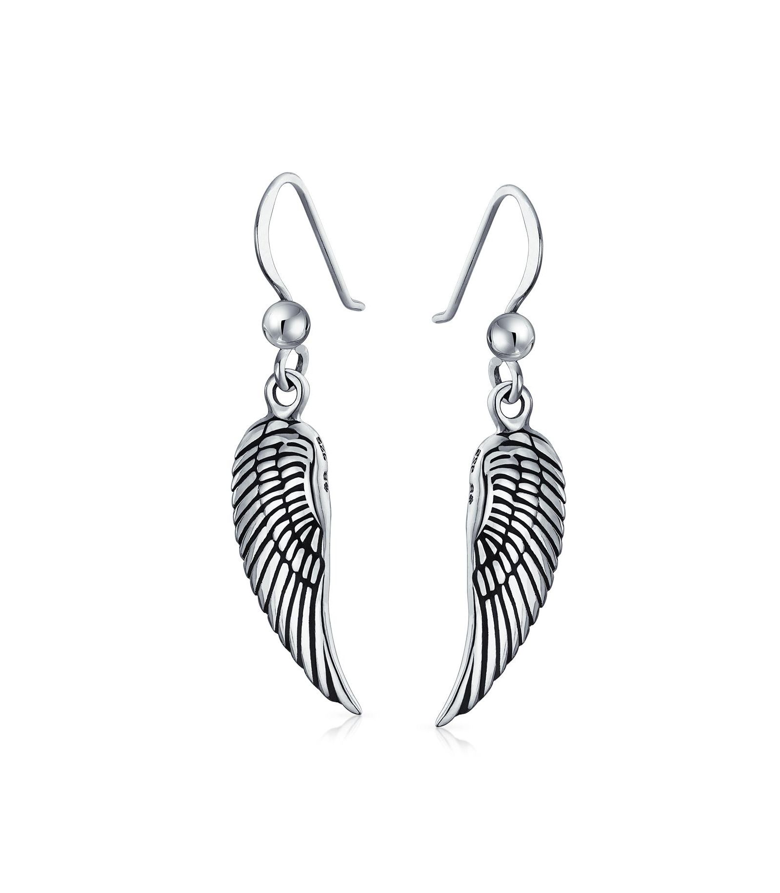 Bling Jewelry серьги-подвески с крыльями ангела из Sterling Silver
