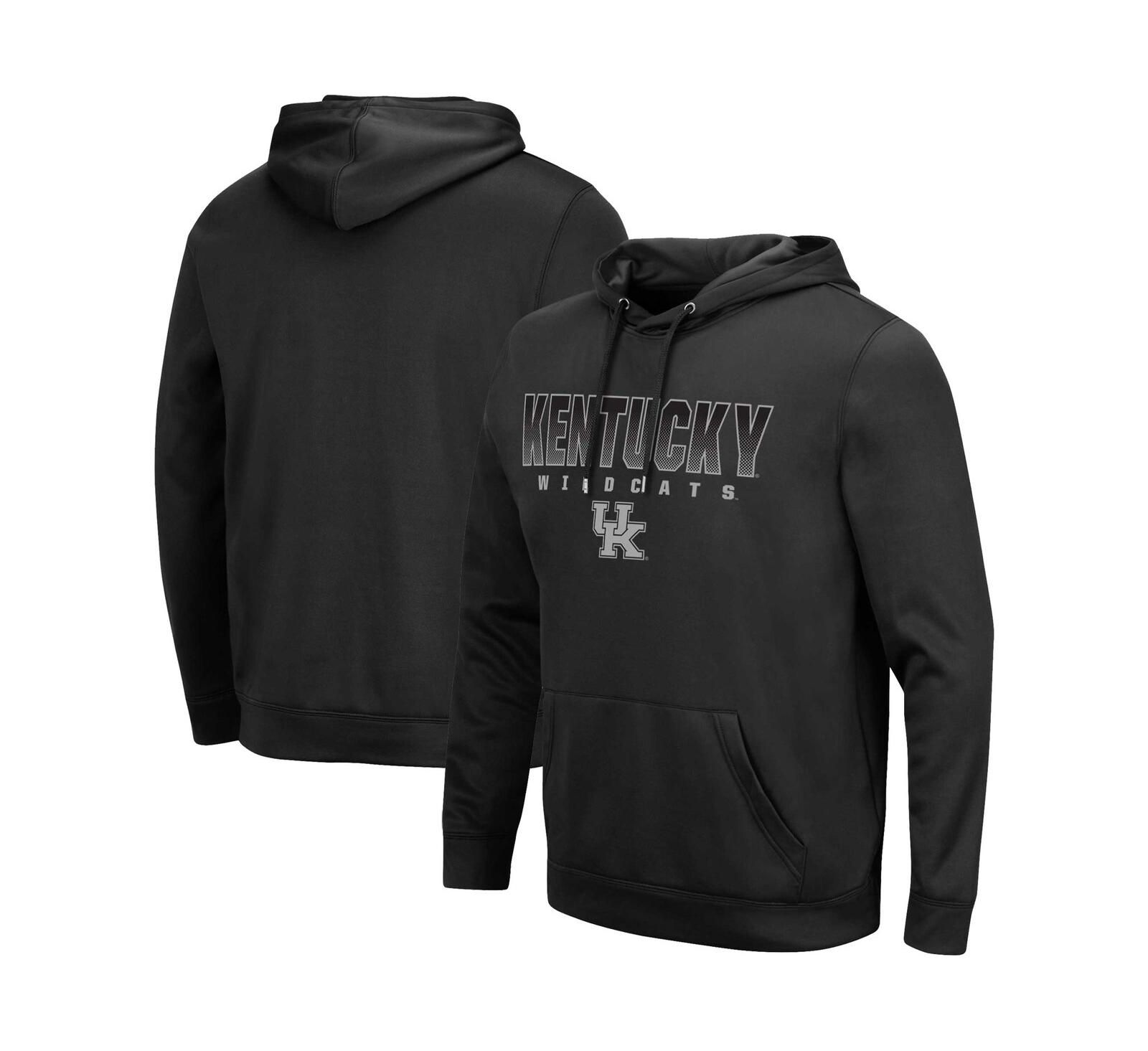 Мужская толстовка Colosseum Black Kentucky Wildcats Blackout 3.0 Pullover Hoodie