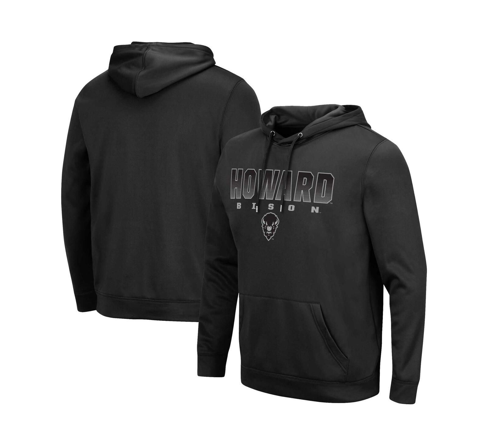 Худи Colosseum Men's Black Howard Bison Blackout 3.0 Pullover