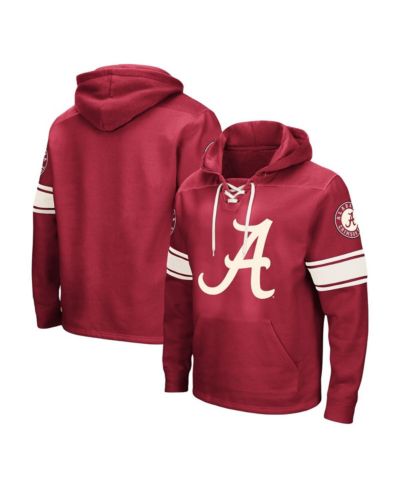 Мужское худи Colosseum Crimson Alabama Crimson Tide Big and Tall Hockey Lace-Up Pullover