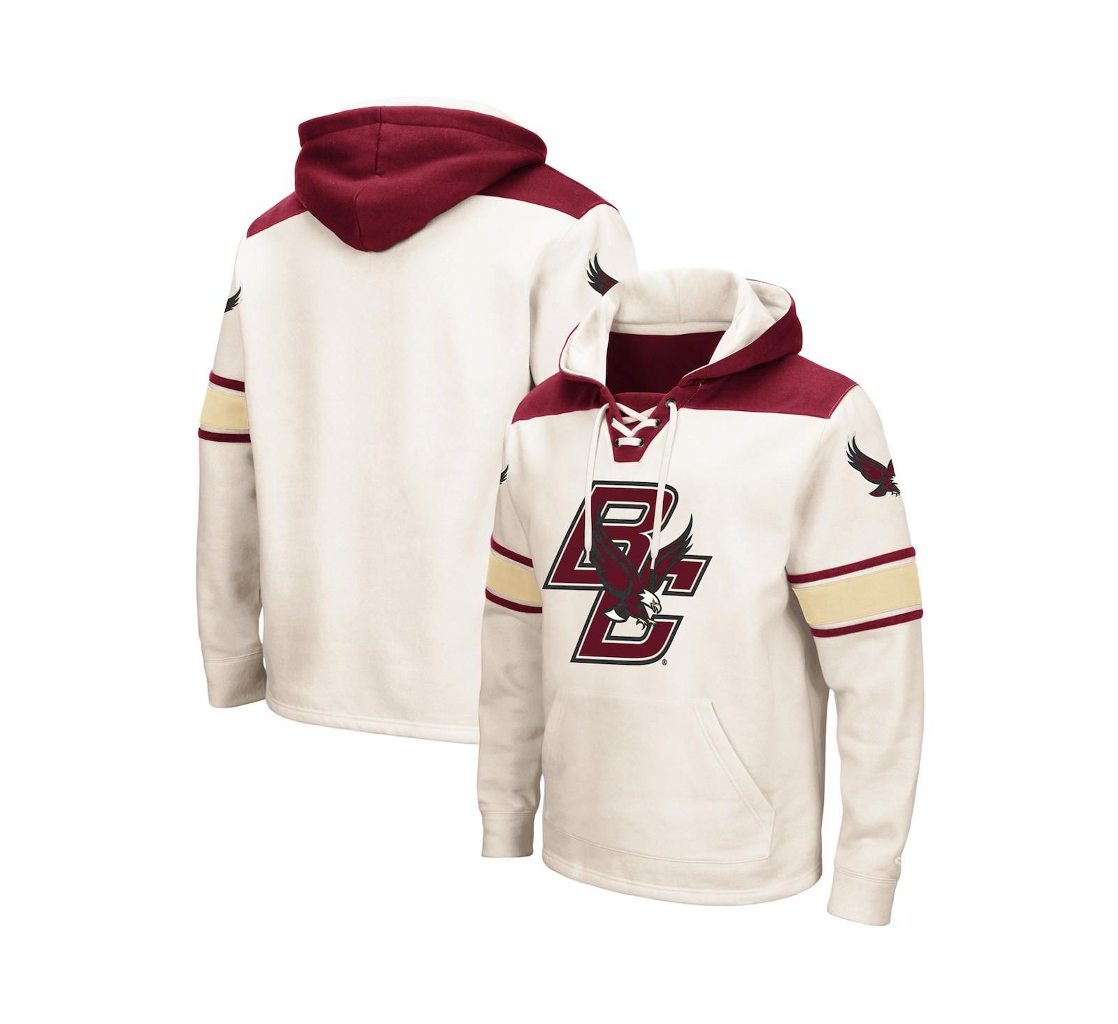 Мужское худи Colosseum Cream Boston College Eagles 2.0 с завязками