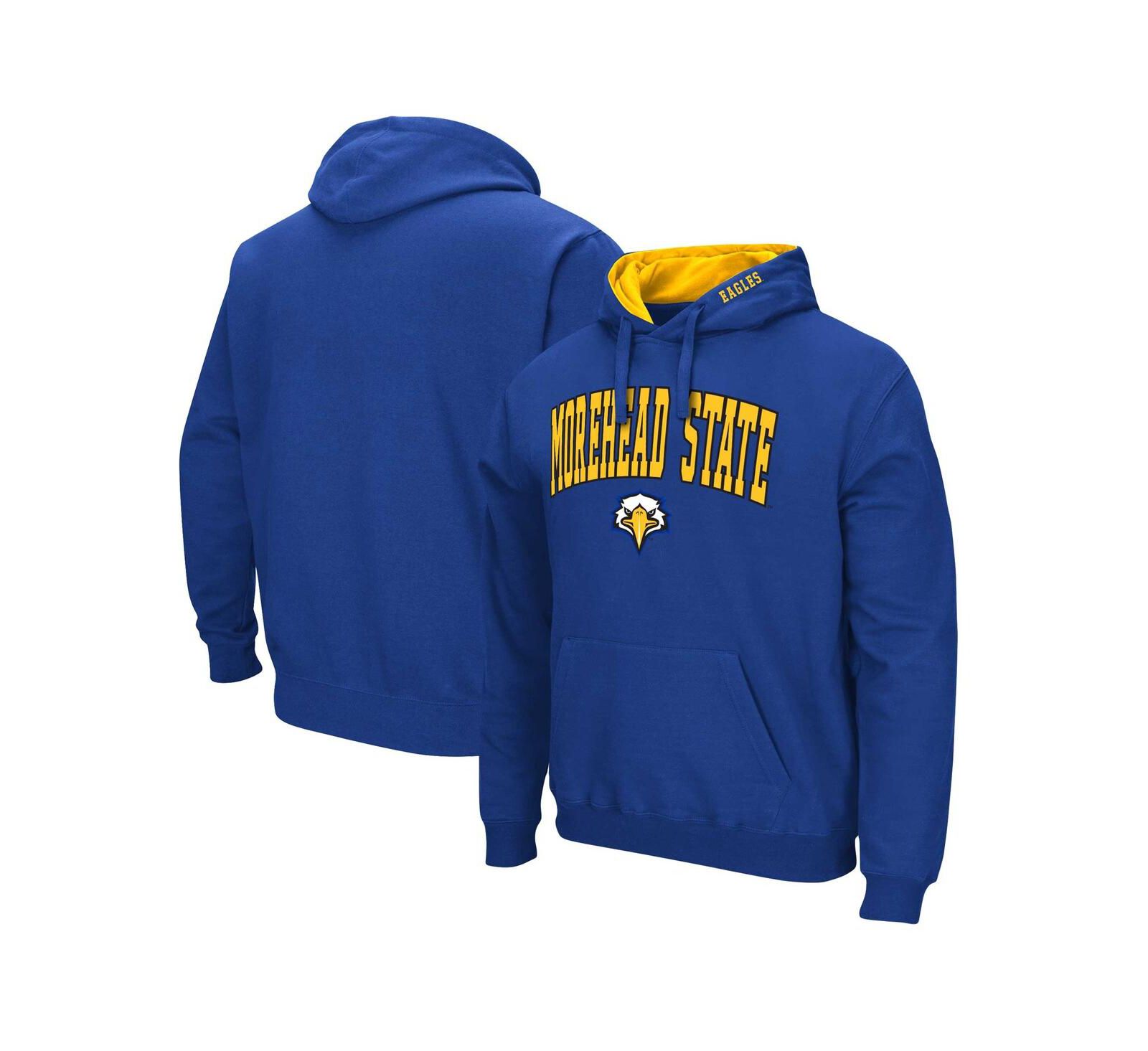 Мужское худи Colosseum Blue Morehead State Eagles Arch & Team Logo 3.0 Pullover