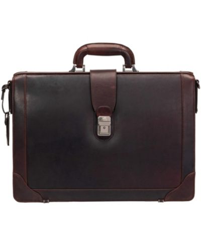 Mancini Men's Buffalo Luxurious Litigator Briefcase Pocket for 17.3" Laptop
