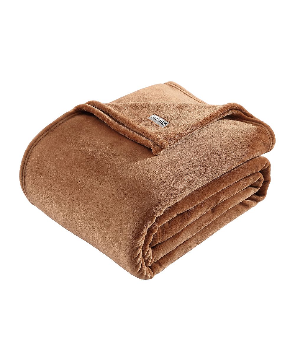 Kenneth Cole Reaction Solid Ultra Soft Plush Fleece Blanket, King