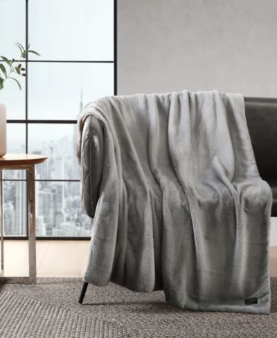 Kenneth Cole Reaction однотонный плед из искусственного меха, 60x50