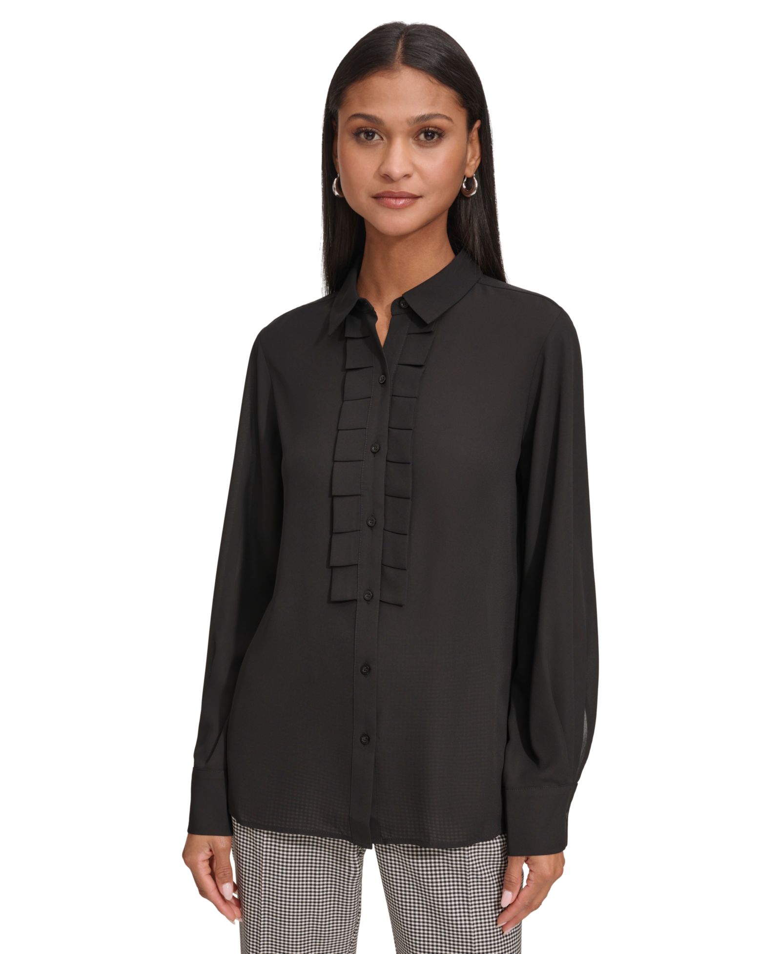 KARL LAGERFELD PARIS Women's Ruffled Blouse