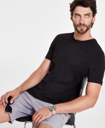 Alfani Мужская футболка из мерсеризованного хлопка Short Sleeve Crewneck