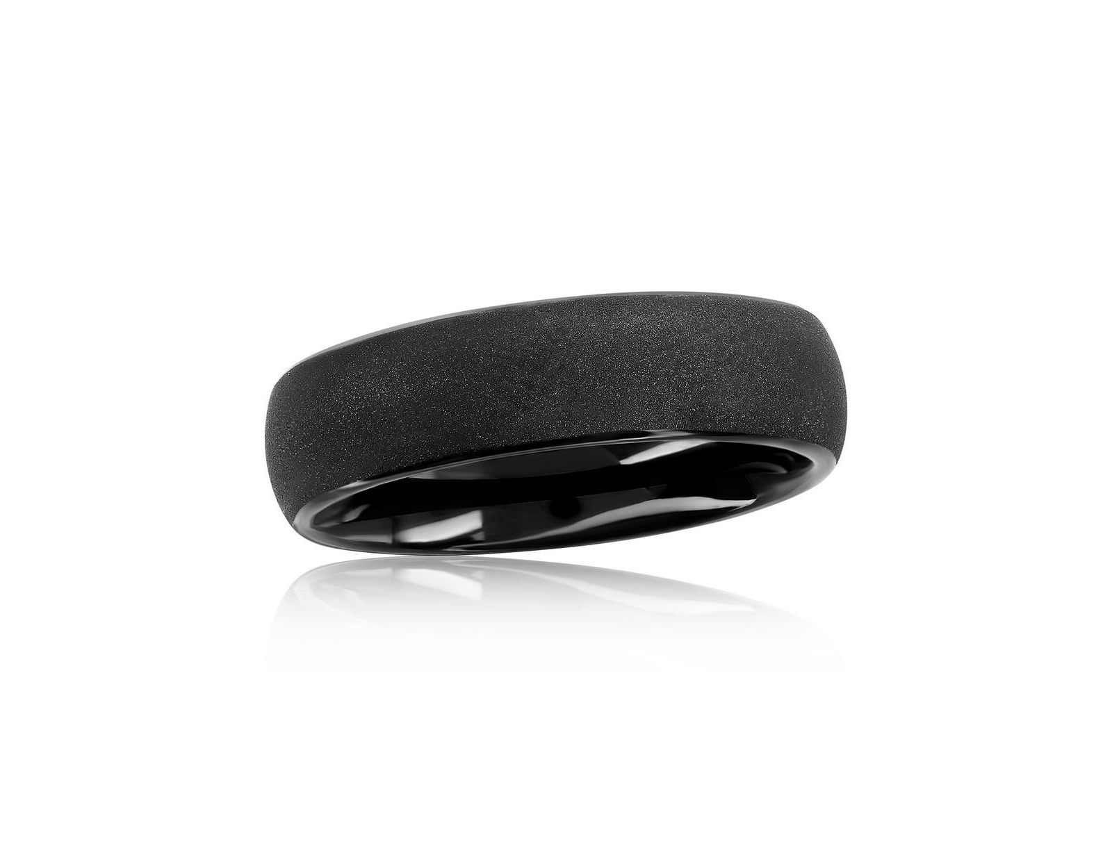 Black Plated Tungsten Ring - Matte Finish