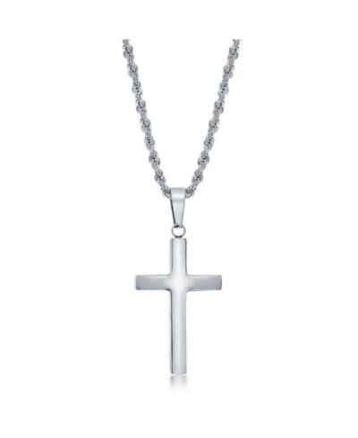 Stainless Steel Polished Cross Necklace
