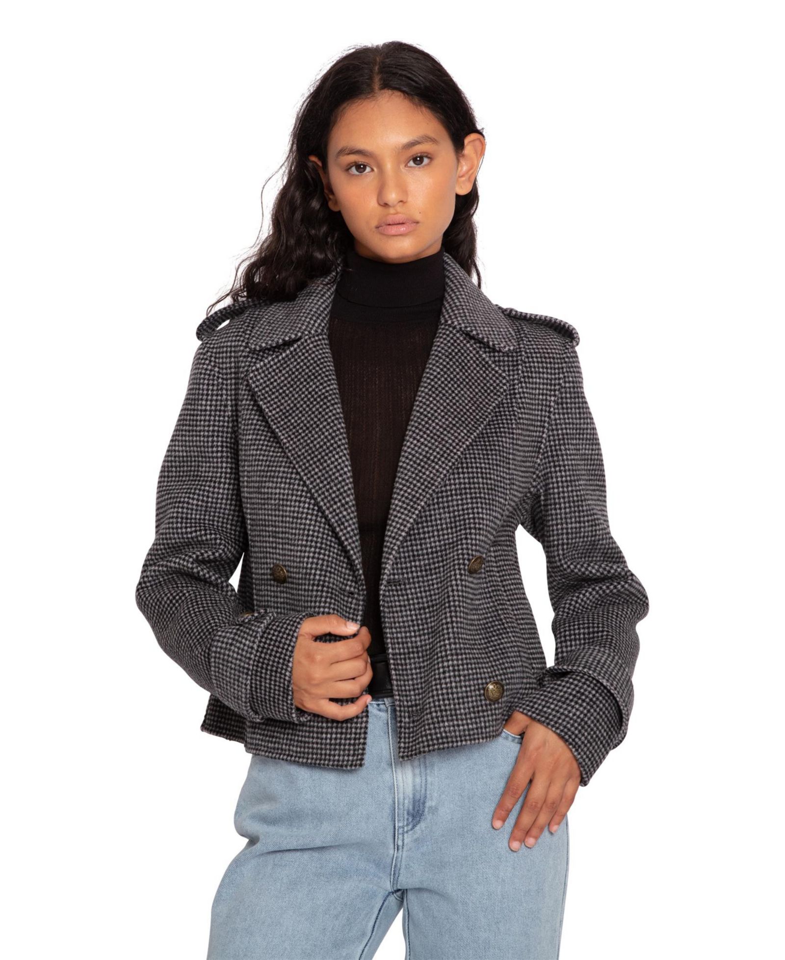 Belle & Bloom Better Off Military Peacoat Women's