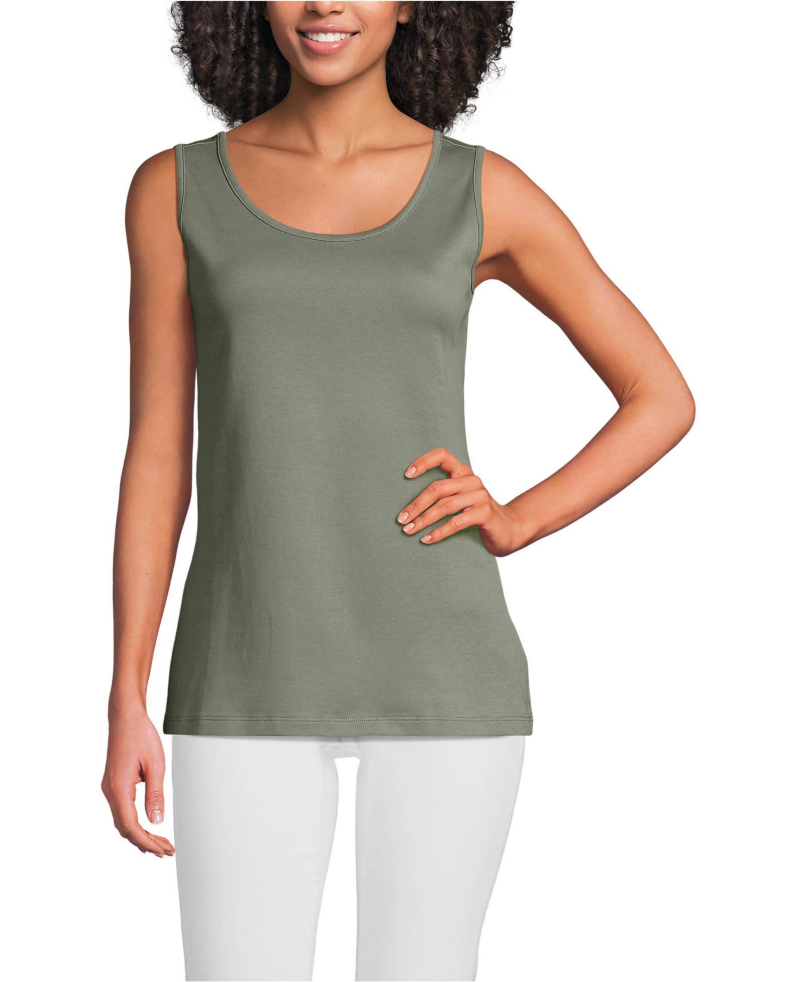 Lands' End Women's Cotton Tank Top