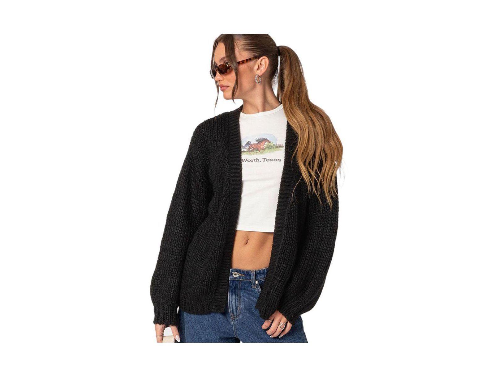 Edikted Women's Anina oversized knit cardigan