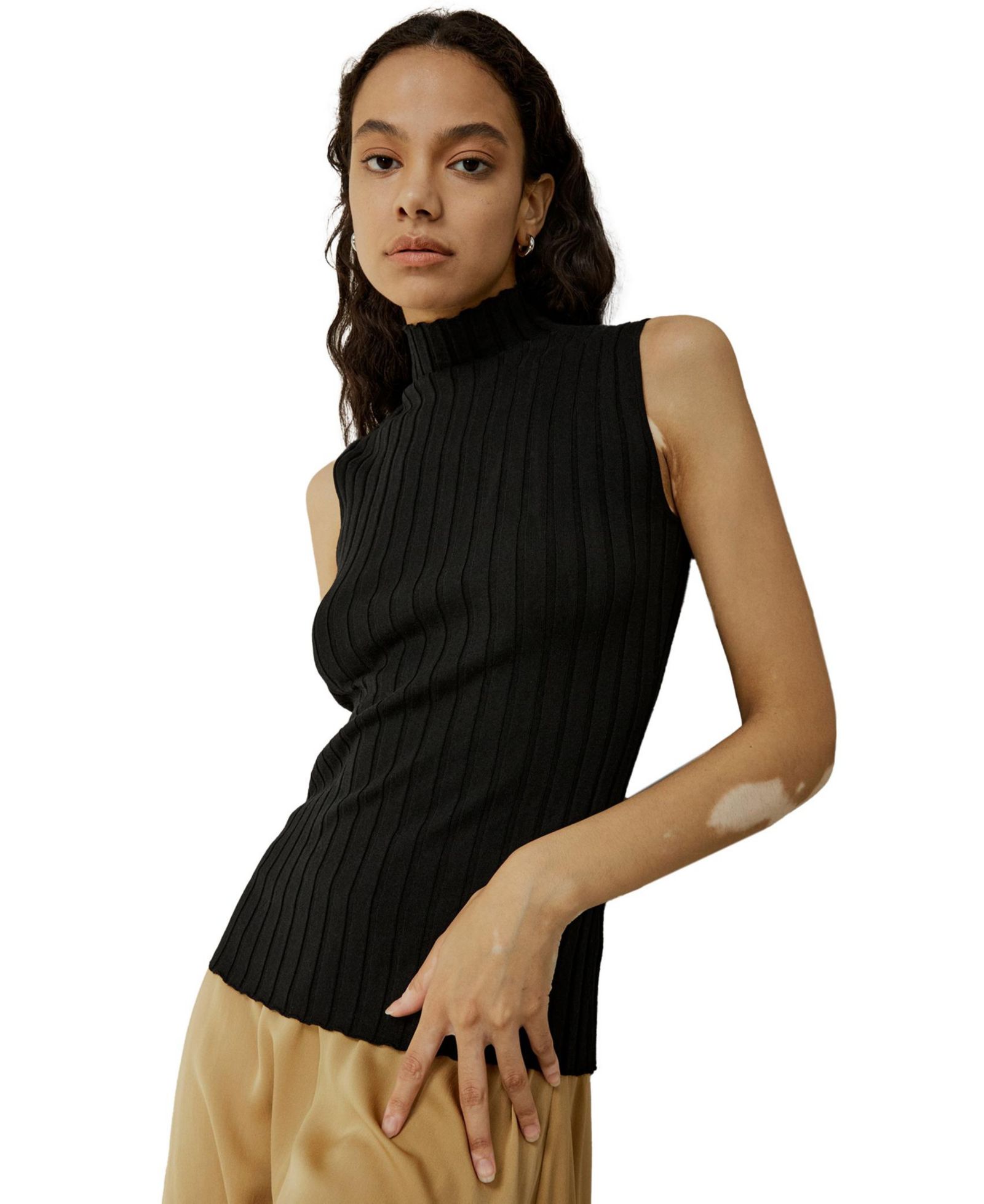 LILYSILK Women's Silk-Cashmere Blend Knit Top
