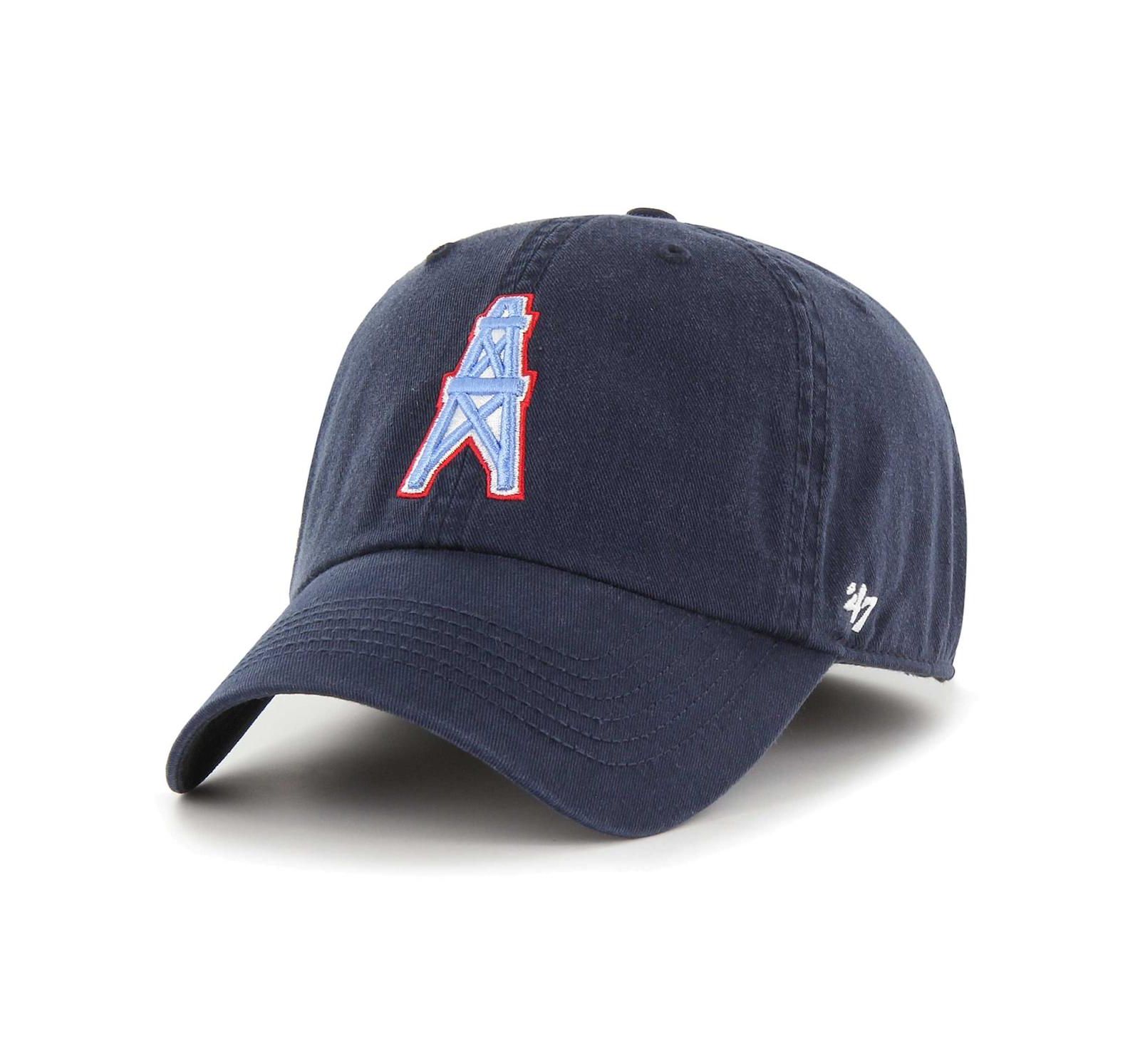 Men's '47 Brand Navy Distressed Houston Oilers Gridiron Classics Franchise Legacy Fitted Hat