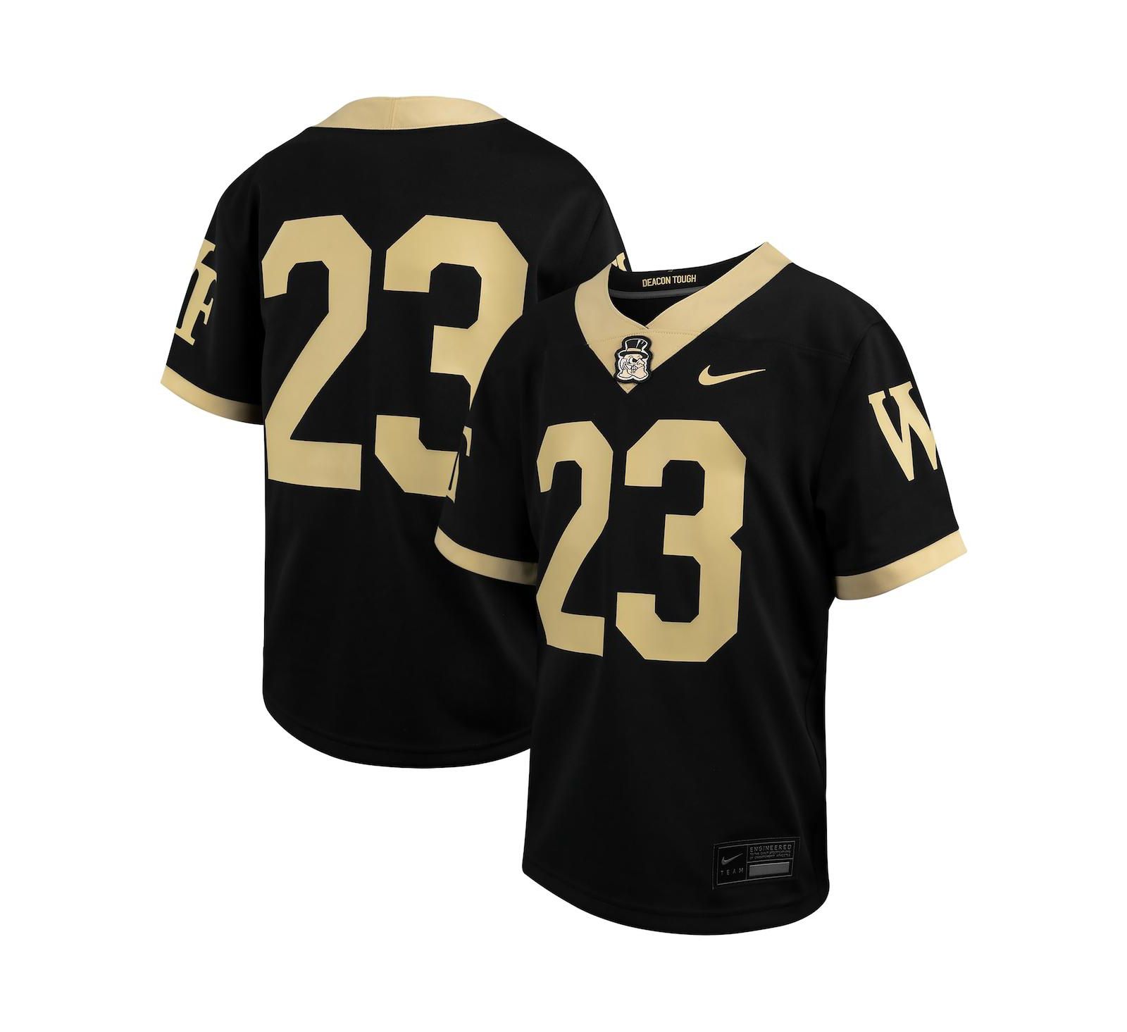Детская джерси Nike #23 Black Wake Forest Demon Deacons Untouchable Replica Game