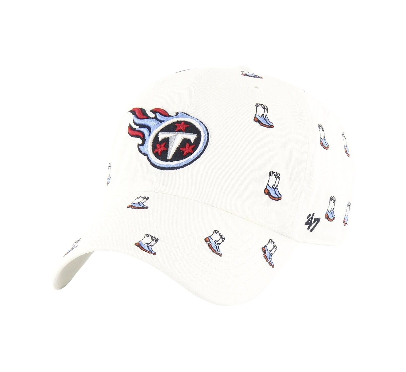 Men's and Women's '47 Brand White Tennessee Titans Confetti Clean Up Adjustable Hat