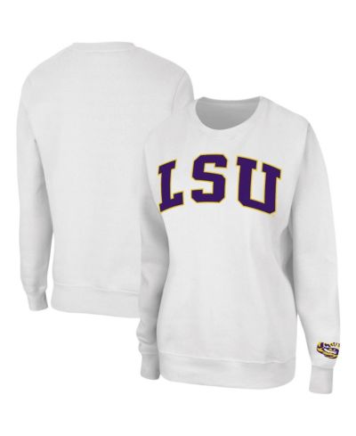 Женское свитшот-толстовка Colosseum White LSU Tigers Campanile с длинным рукавом