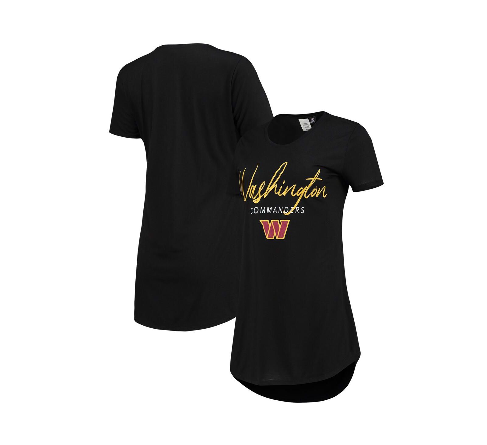 Women's Concepts Sport Black Washington Commanders Marathon Knit Nightshirt