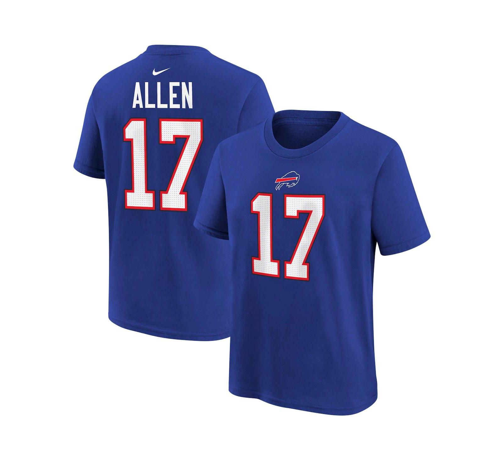 Детская футболка Nike Josh Allen Royal Buffalo Bills с именем и номером игрока