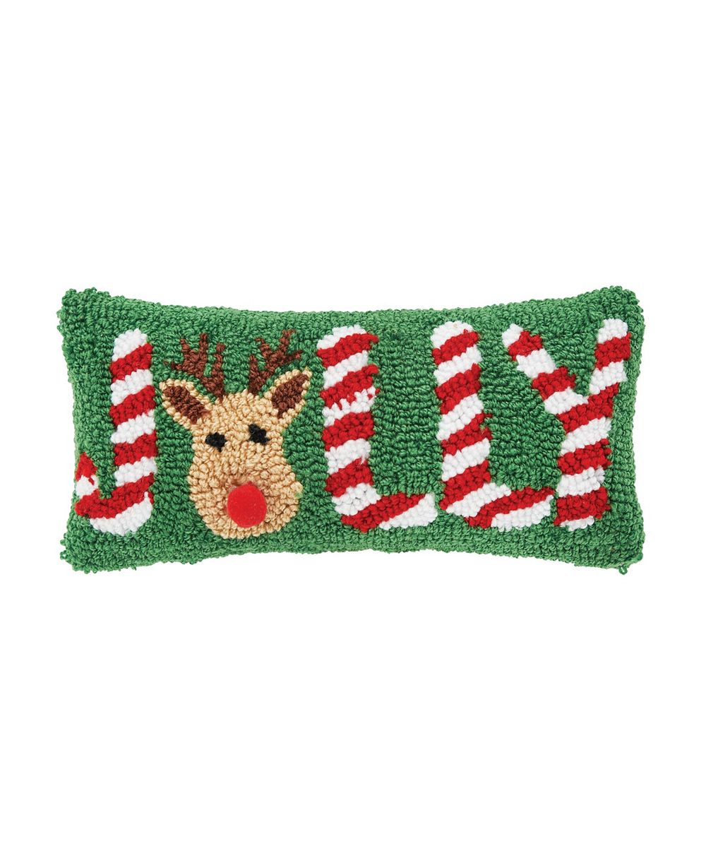 Декоративная подушка Christmas "Jolly" Red Nose Reindeer 6" x 12"