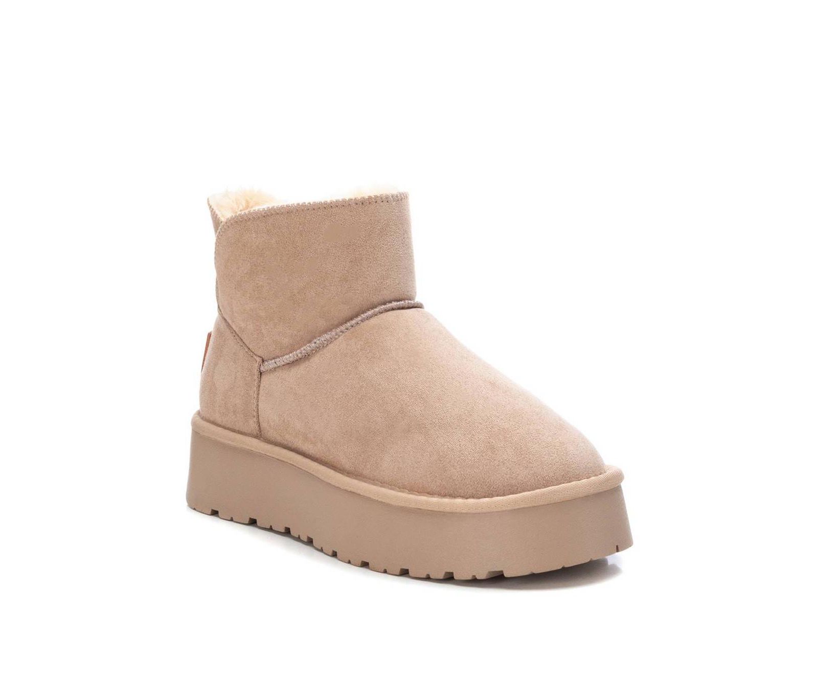 XTI Women's Suede Fur-Lined Winter Booties