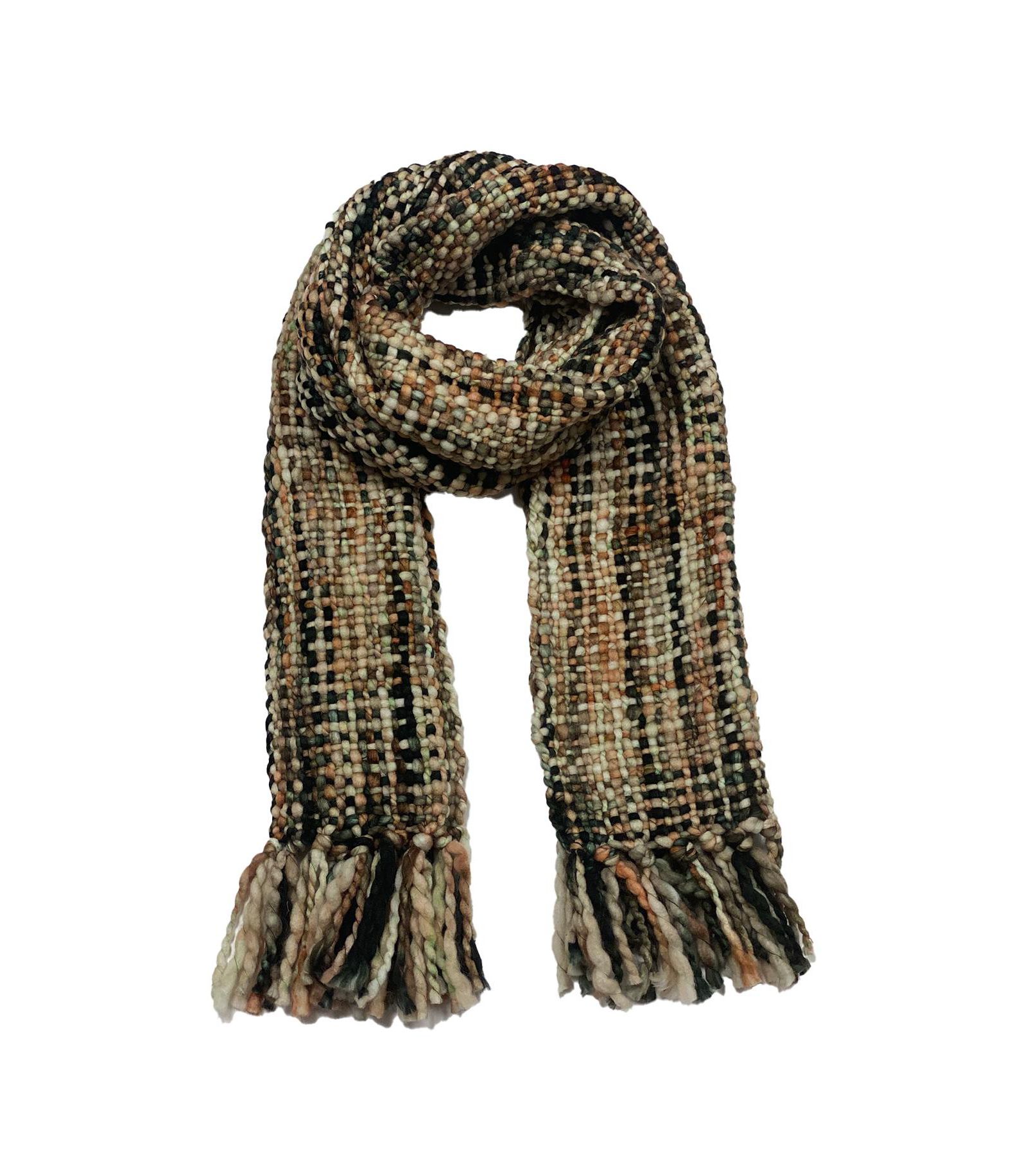 Feelgoodz Artisan Woven Stella 100% Recycled Acrylic Multi Colored Winter Scarf