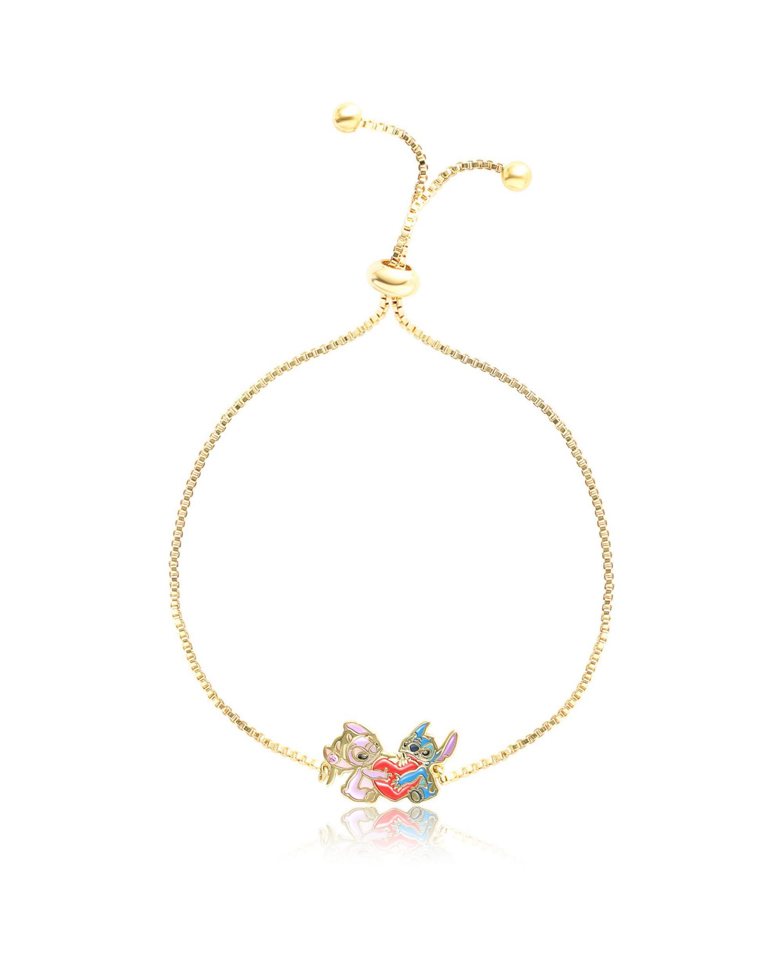Браслет Disney Stitch and Angel Heart с позолотой 18kt Gold