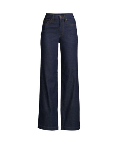 Джинсы Lands' End Petite Recover High Rise Wide Leg Blue