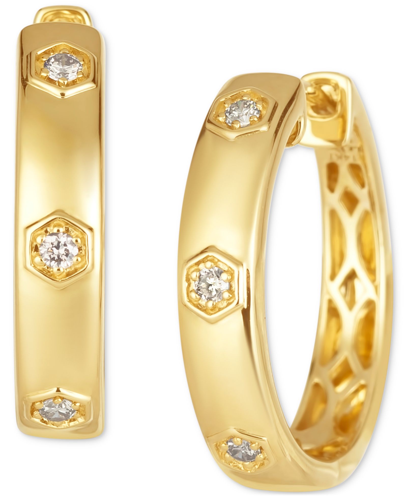 Серьги-кольца Le Vian® Anywear Everywear® Nude Diamond Small в 14k Gold, 0.82"
