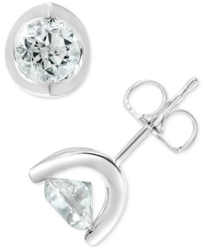 Серьги-гвоздики Diamond Tension Mount 1-1/2 ct. t.w. 14k White or Yellow Gold