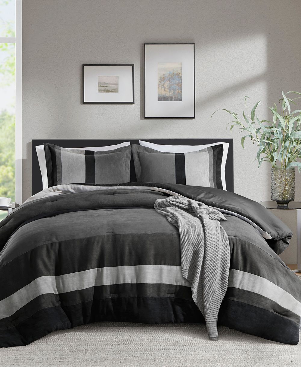 510 Design Boulder Stripe Micro Suede 2-Pc. Comforter Set, Twin/Twin XL