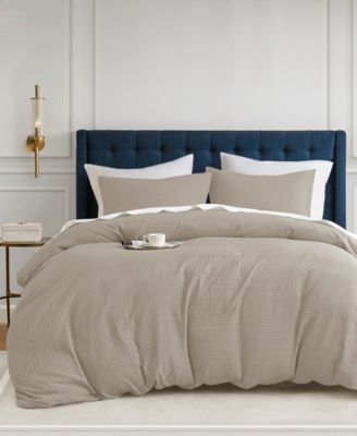 510 Design Mina Waffle Textured 3-Pc. Duvet Cover Set, Full/Queen