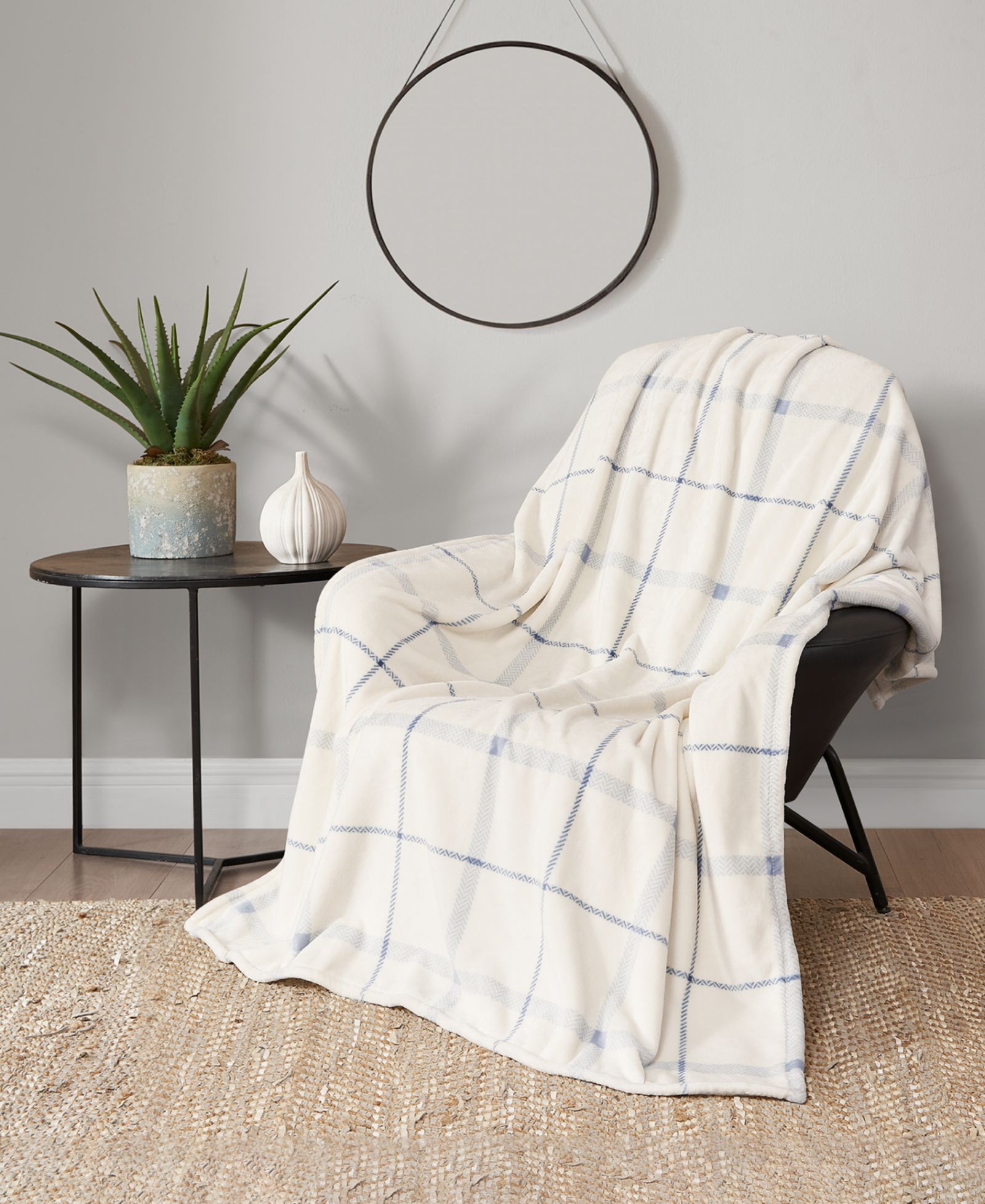 Уютный мягкий плед Lucky Brand Palmdale Plaid, 50" x 70"